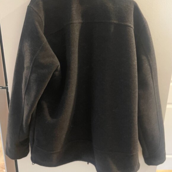 L.L.Bean Charcoal Wool-Blend Full-Zip Jacket - Picture 4 of 4